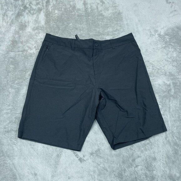 Hang Ten Mens Black Ripstop Dress Shorts Size 36 Polyester Blend a0396 - Picture 1 of 6